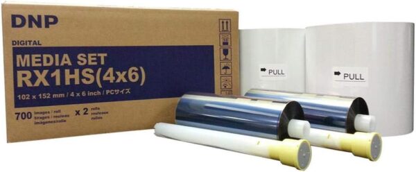 4x6" Print Media for DS-RX1HS Dye Sub Printer; 700 Prints Per Roll; 2 Rolls Per Case