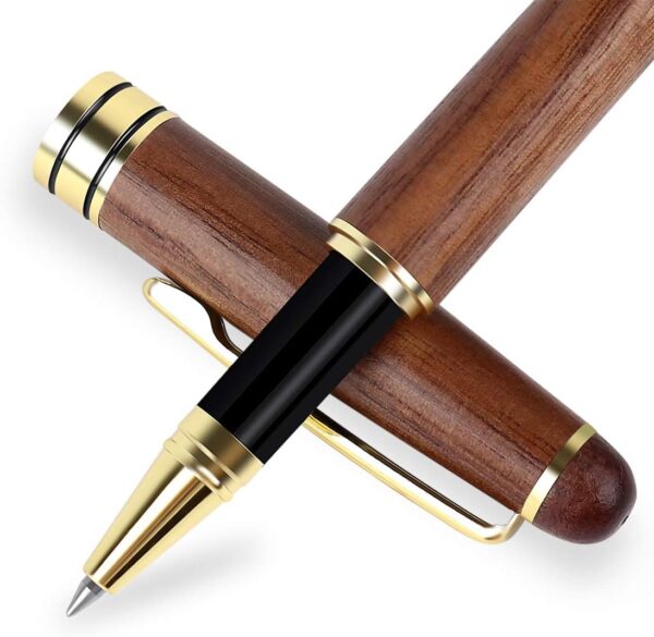 BEILUNER Luxury Walnut Ballpoint Pen Writing Set - Elegant Fancy Nice Gift Pen Set